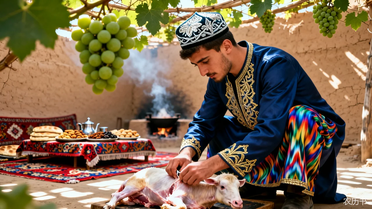 维吾尔族民俗里的古尔邦节，宰牲待客、歌舞欢庆的讲究
